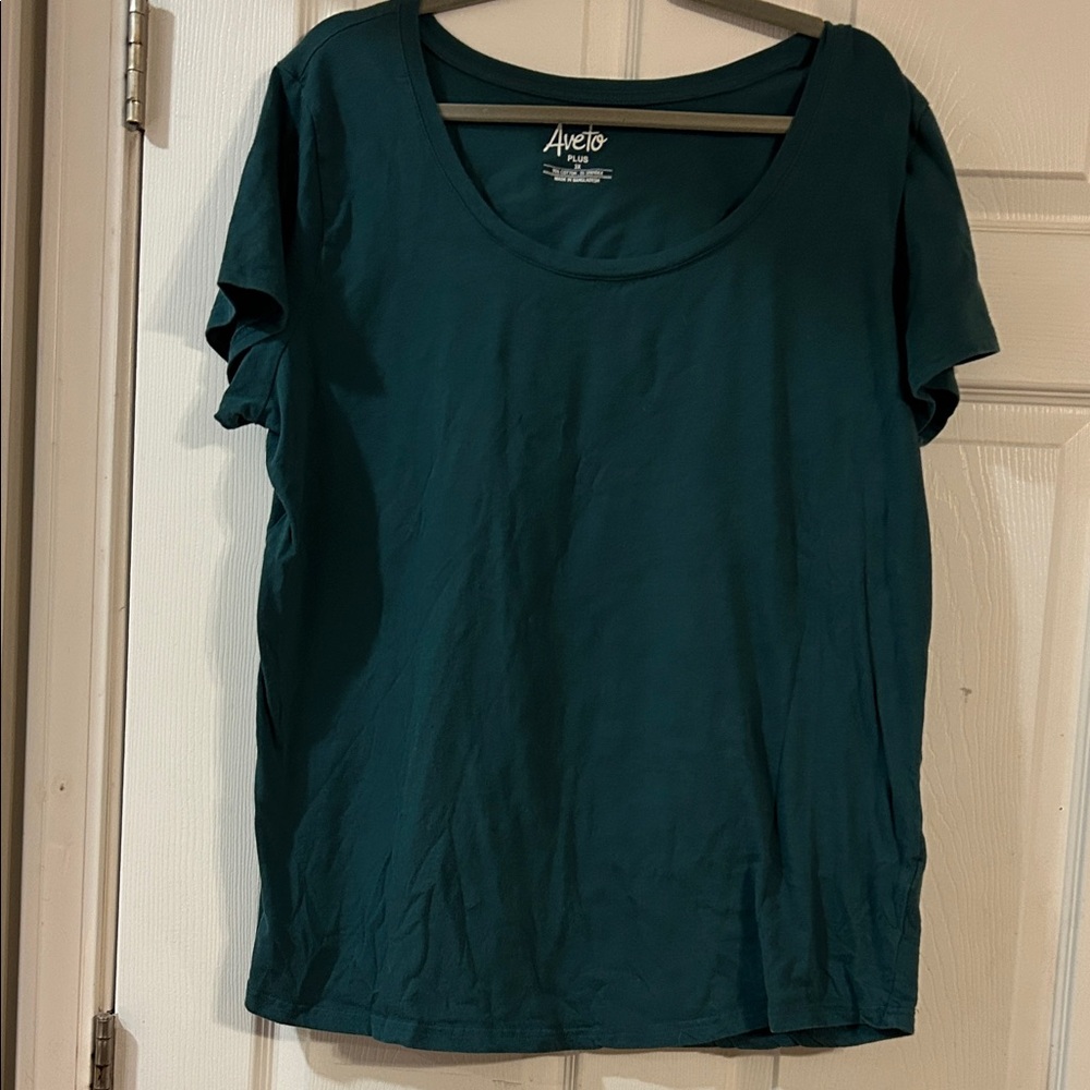Deep Teal Short Sleeve Top plus size